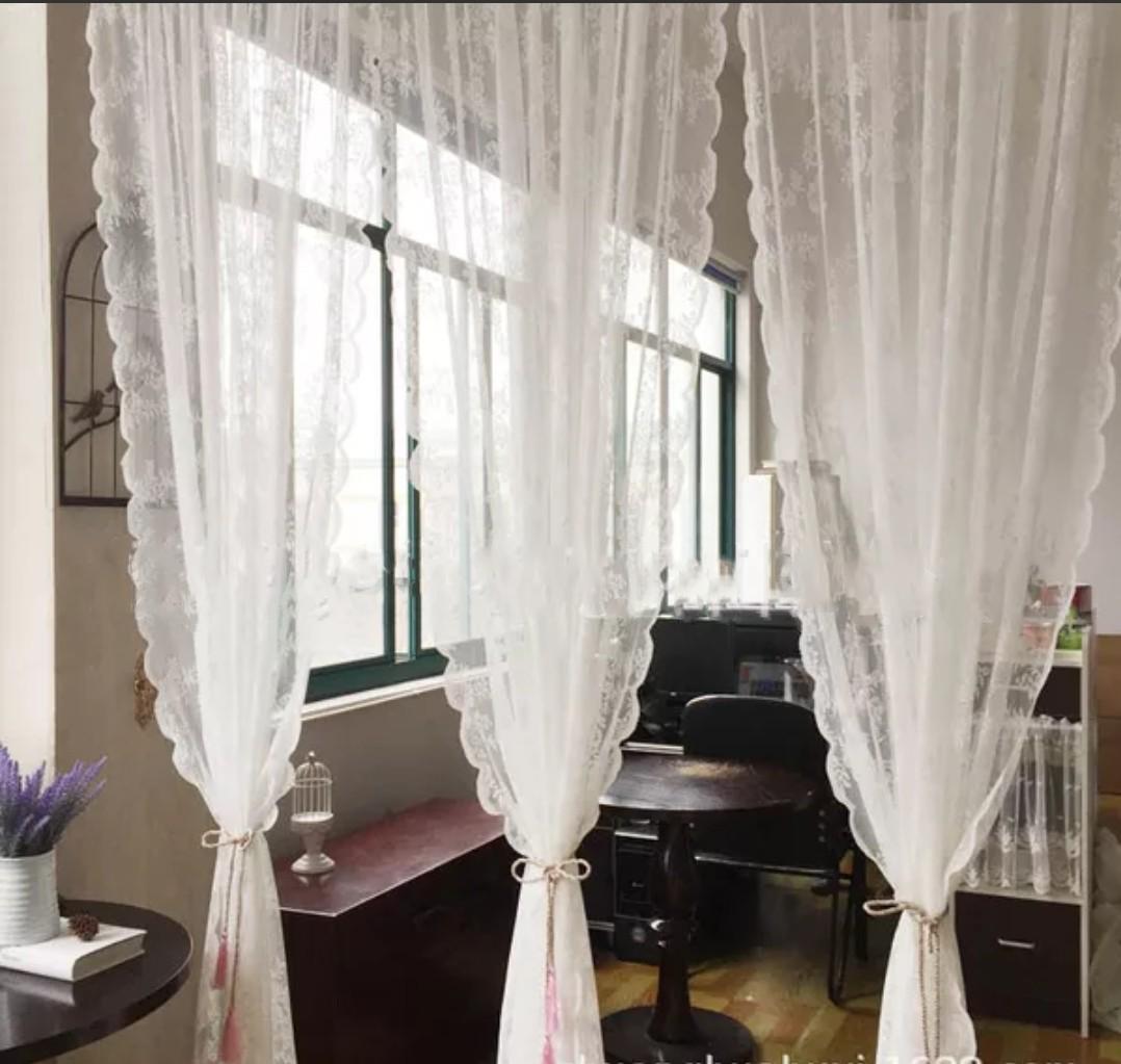 Màn cửa, rèm cửa sổ từ vải voan thêu họa tiết 3d cao 1m8 ngang 1m45, rèm làm vách ngăn phòng, rèm cửa ra vào trang trí nhà cửa, khách sạn, spa sang trọng m