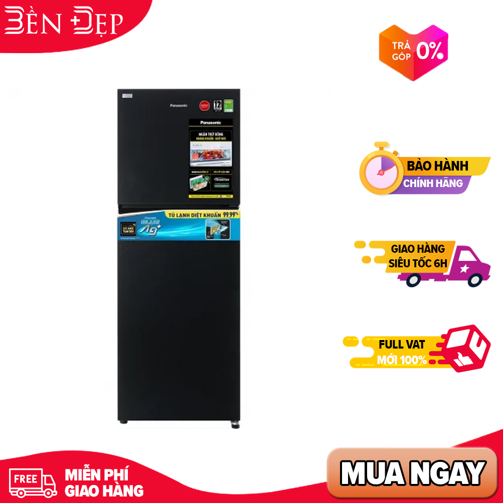 [TRẢ GÓP 0%] Tủ lạnh Panasonic Inverter 268 lít NR-TV301BPKV (Giá áp dụng giao tại HN, HCM& các tỉnh liên hệ shop)