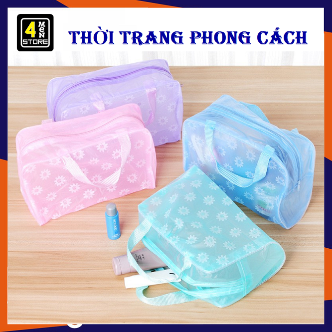 [HCM]⚡ Tjll Tjll ⚡ Túi Đựng Mỹ Phẩm Họa tiết ( Hoa Cúc ) Trong Suốt Chống Thấm Nước - Túi Du Lịch Mini Đựng Mỹ Phẩm Đồ Dùng Cá Nhân Hình Hoa Cúc Nhiều Màu