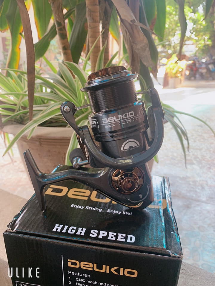 Máy Câu Cá kim loại Deukio HS cối Nông HS 2000- 3000 - 5000 - máy câu lure, máy câu đứng máy câu cá