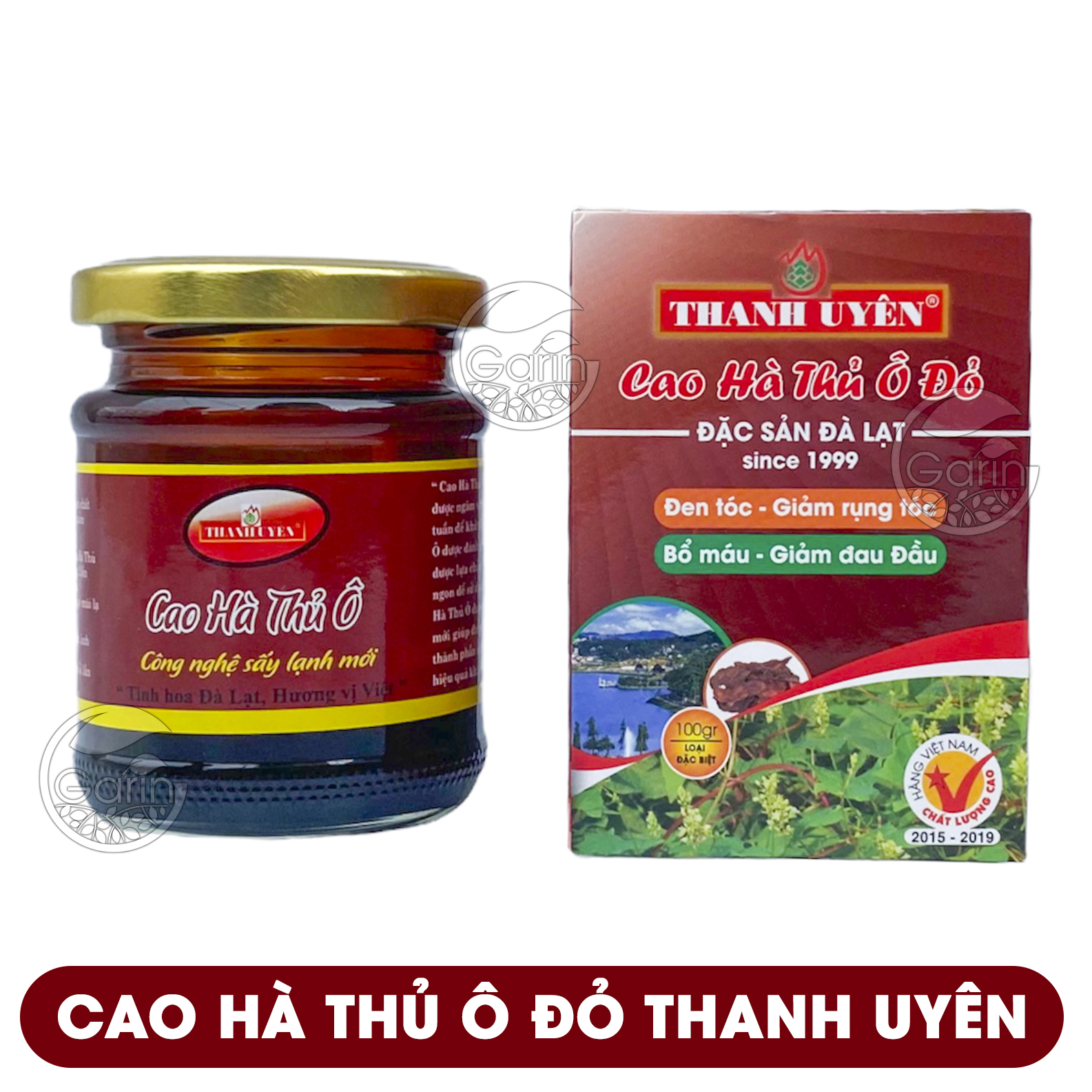 Cao Hà Thủ Ô Đỏ Thanh Uyên 100g giúp ngăn ngừa rụng tóc hiệu quả giảm tóc bạc sớm làm đen tóc mang lại làn da hồng hào hơn Mỹ Phẩm Sỉ Emer