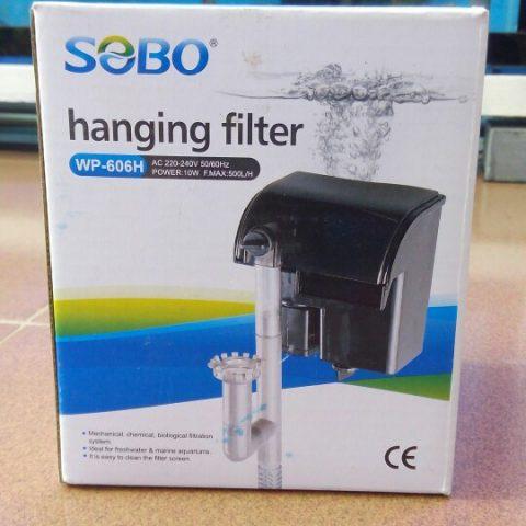 Bộ lọc cho bể cá nhỏ, Lọc thác hồ cá cảnh Sobo hanging filter WP-606H cung cấp đủ oxy cho bể cá