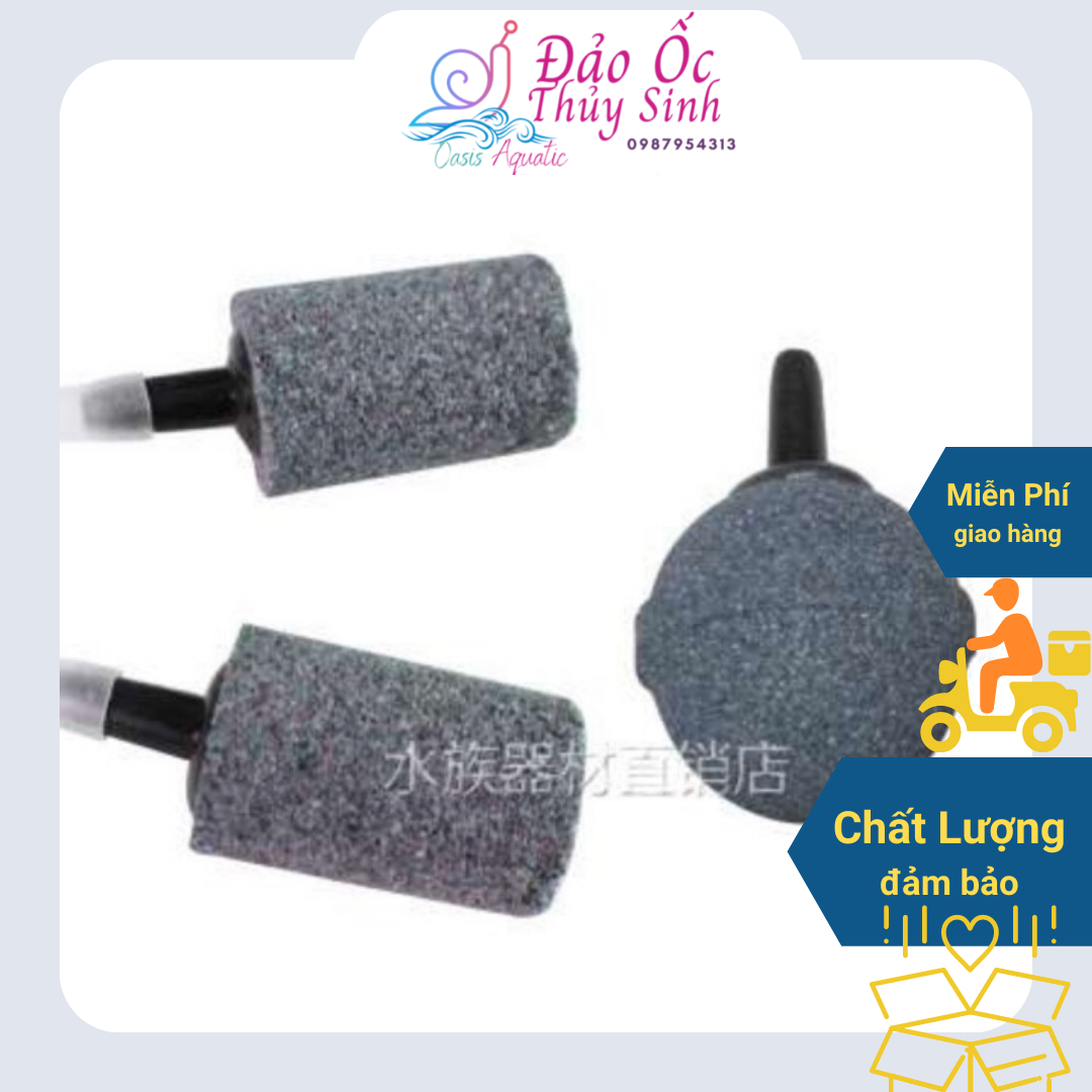 Cục sủi oxi hình trụ, hình cầu quả sủi oxi cho bể cá, bể thủy sinh, bể tép