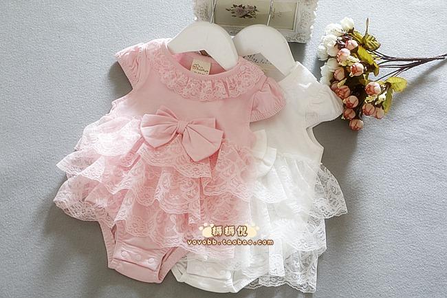 Body tam giác ren nơ cho bé gái 3-13kg - Màu trắng, hồng - Body bé gái, body cộc tay, body ren công chúa, body váy công chúa - Shubishop,vn