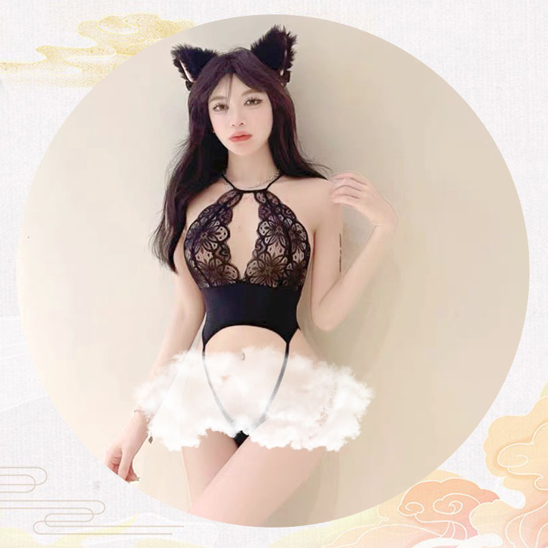 Bodysuit ren hoa dây chéo lưng gợi cảm BT5227