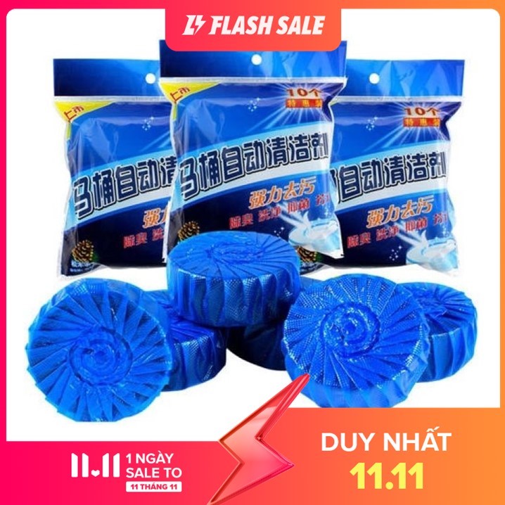 Bộ 10 viên tẩy vệ sinh bồn cầu - viên tẩy toilet khử mùi, diệt khuẩn giá rẻ - Tấy bồn cầu cực mạch