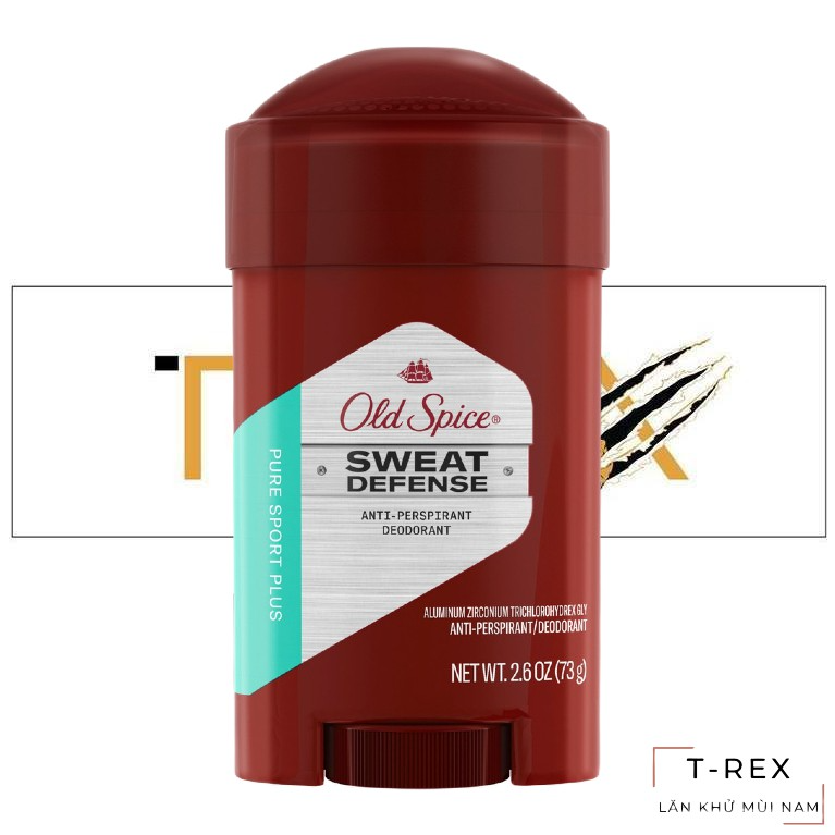 Lăn sáp khử mùi old spice sweat defense pure sport plus 73g