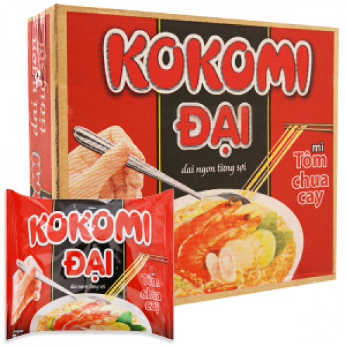 Thùng 30 gói mì Kokomi tôm chua cay 65g date luôn mới