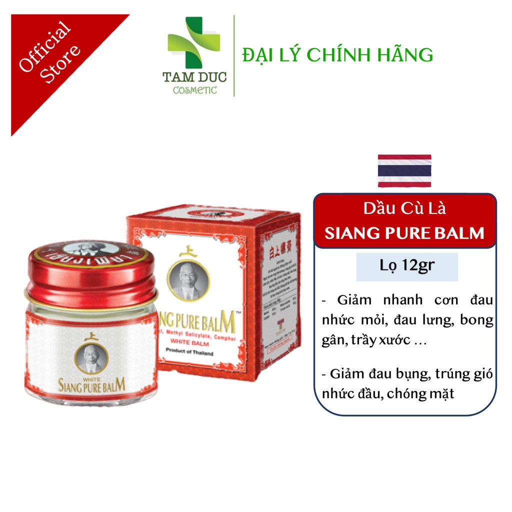 Dầu Cù Là ông già Siang Pure Blam Chính Hãng Thái Lan
