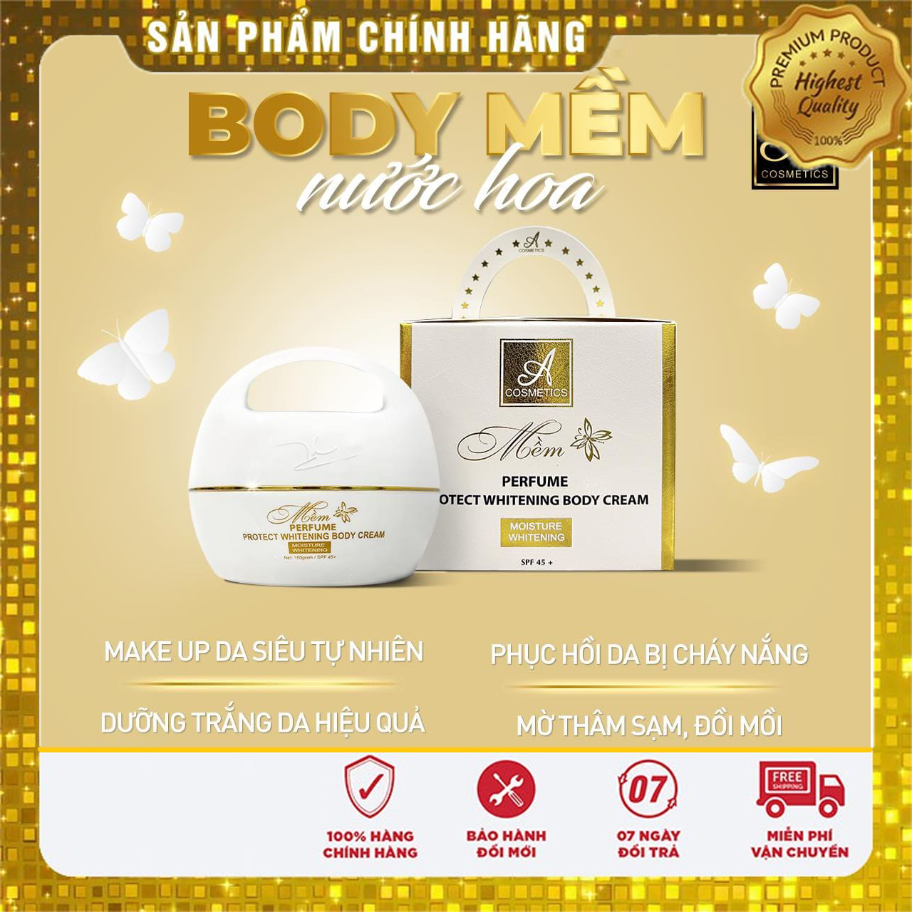 [CHÍNH HÃNG] kem body mềm nước hoa 2023 body mềm chữ A cosmetic body mềm Phương Anh