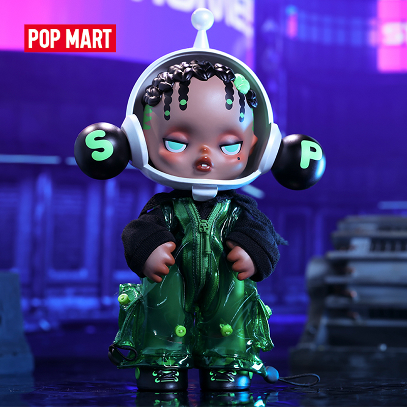 pop mart skullpanda ootd the wild green figurine