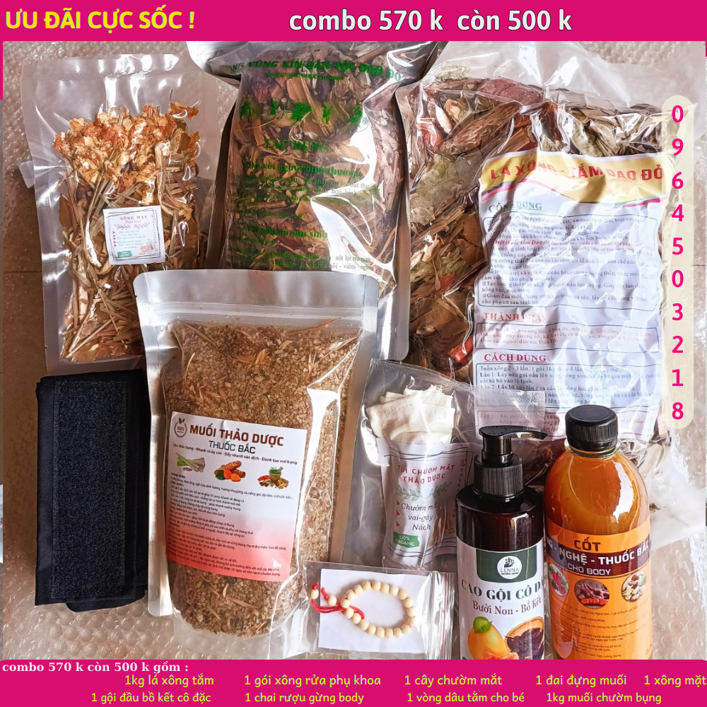 Combo ở cữ cơ bản cho mẹ sau sinh ưu đãi còn 500k