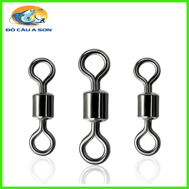 Combo 10 khóa link câu cá số 8 màu bạc khóa link bược trục câu đài chất lượng - pk-39