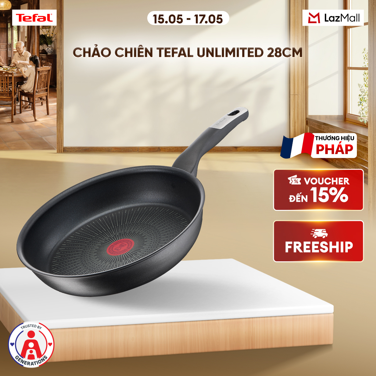 Chảo chiên Tefal Unlimited 28cm