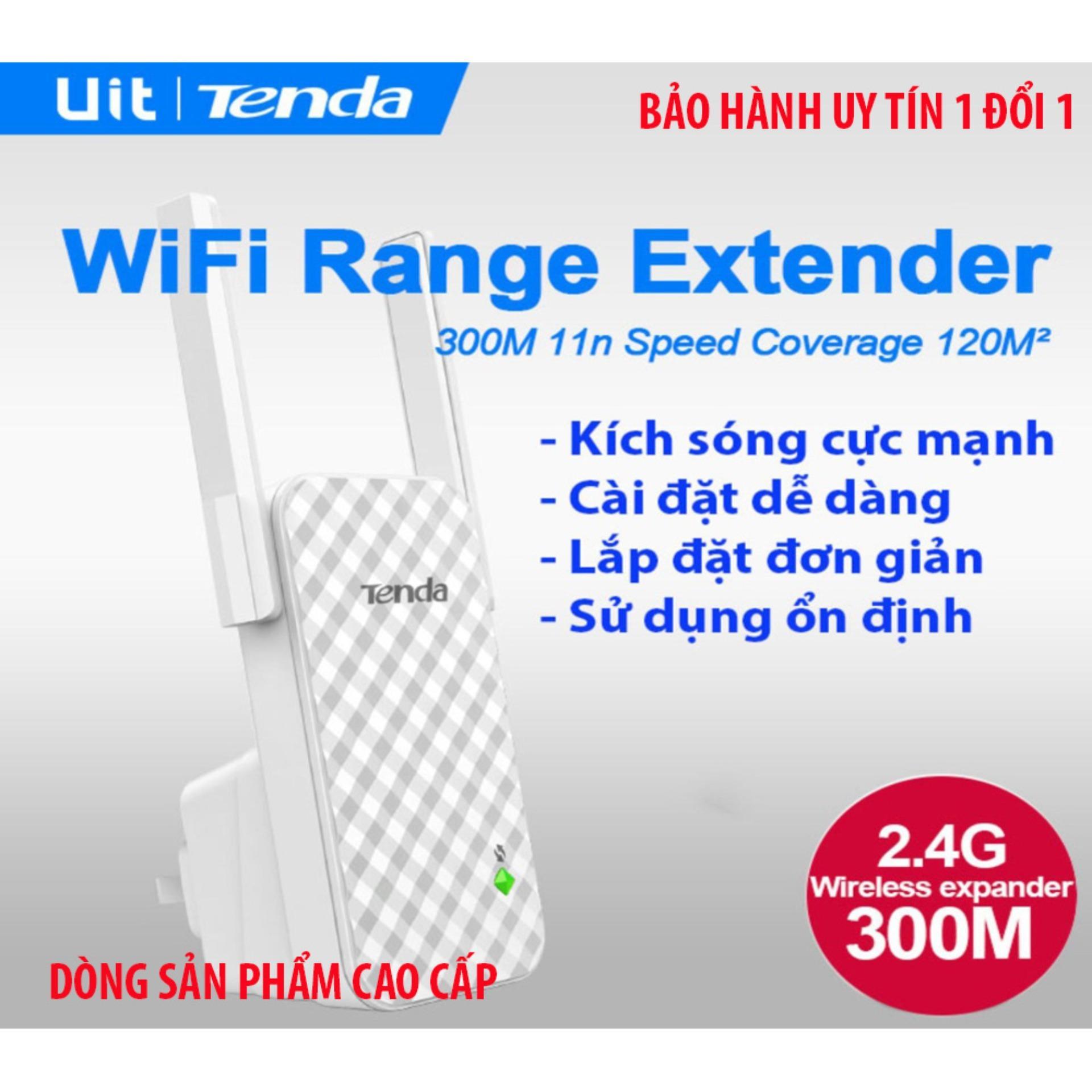 Bộ Kích Sóng Wifi Lazada - Bộ Kích Sóng Wifi Cực Mạnh Repeater 300Mbps Tenda A9 - Hàng Nhập Khẩu - BH 1 Đổi 1