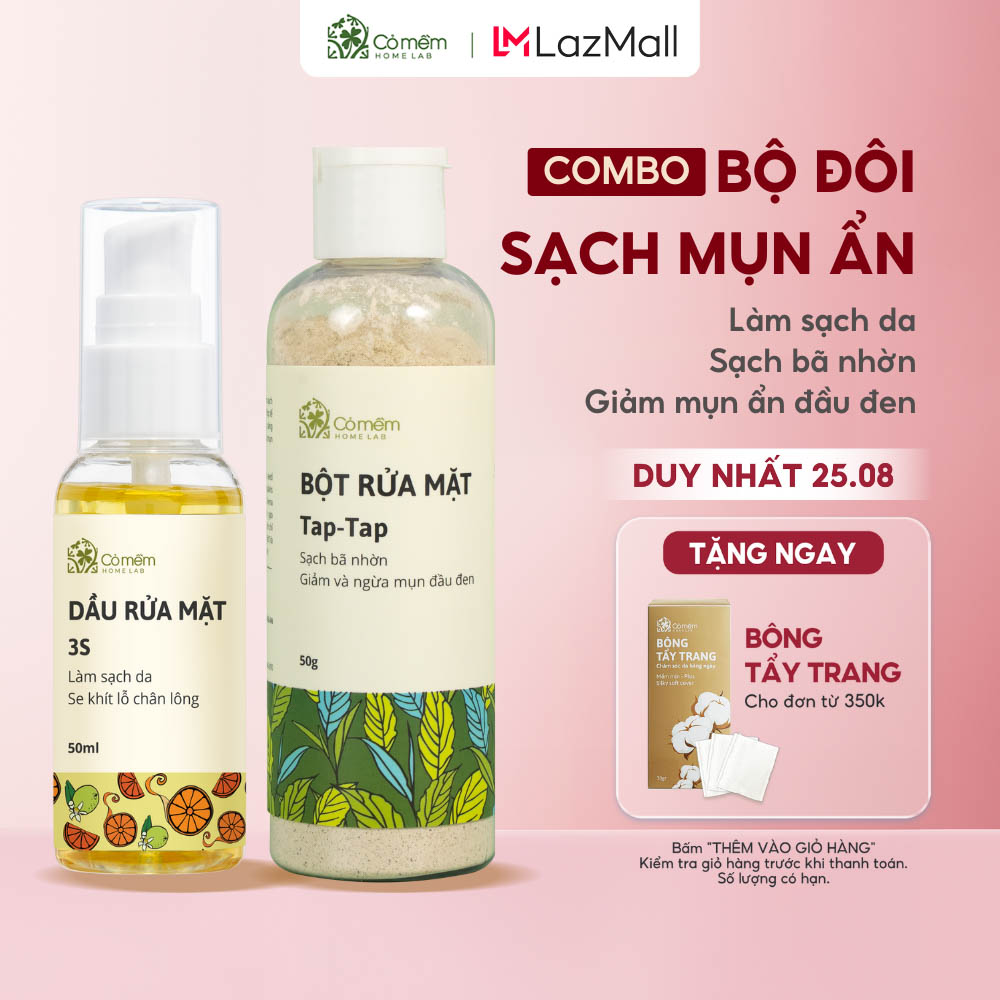 Bộ Rửa Mặt 2 Bước Taptap Cỏ Mềm