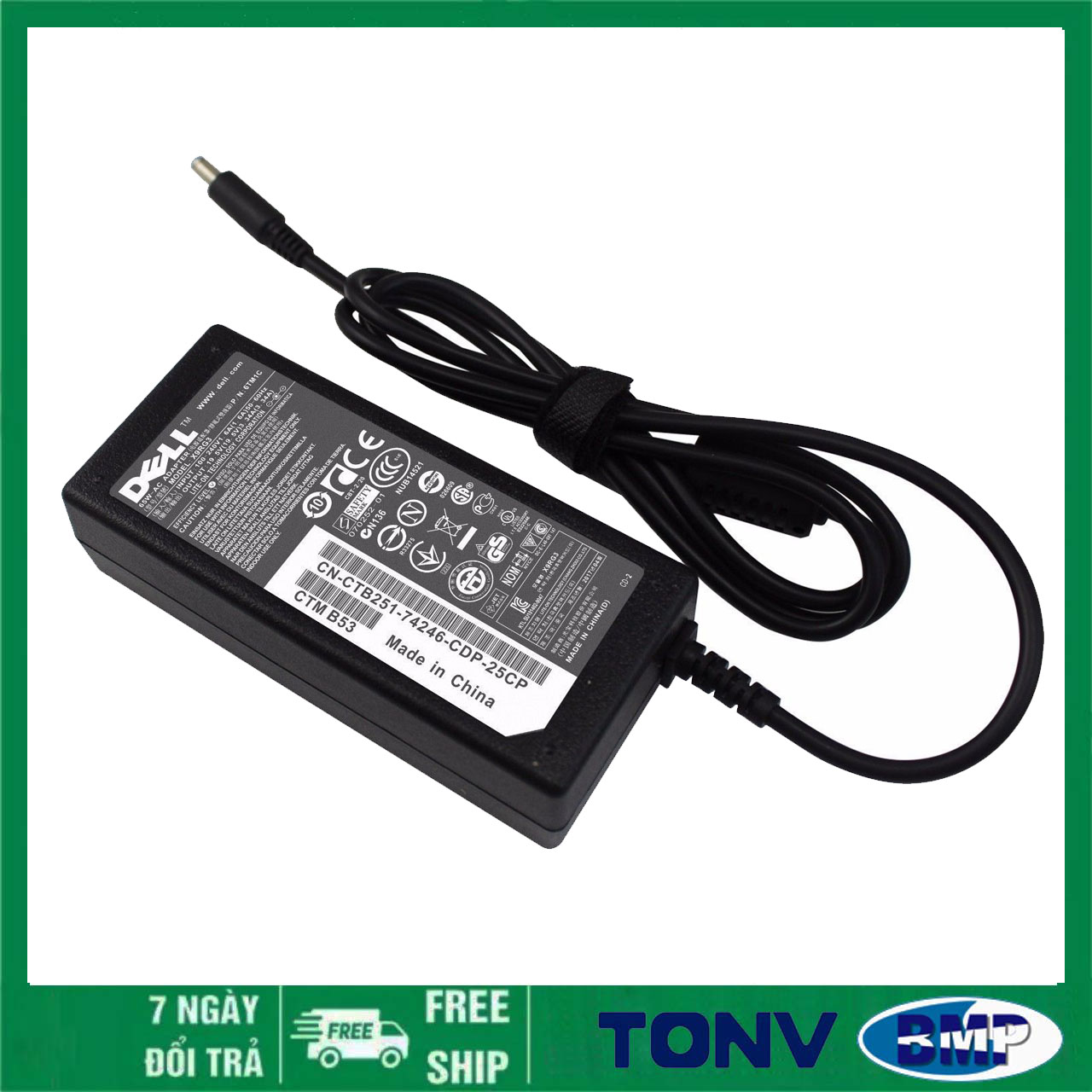 [HCM] Sạc (Adapter ) Laptop Dell 19.5V – 3.34A Đầu Kim Nhỏ