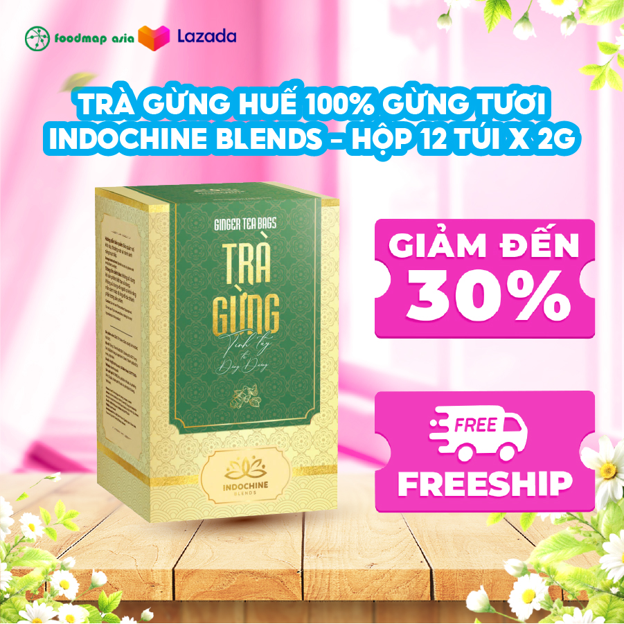 Trà Gừng Huế - Hộp 12 Túi 24G - Indochine Blends