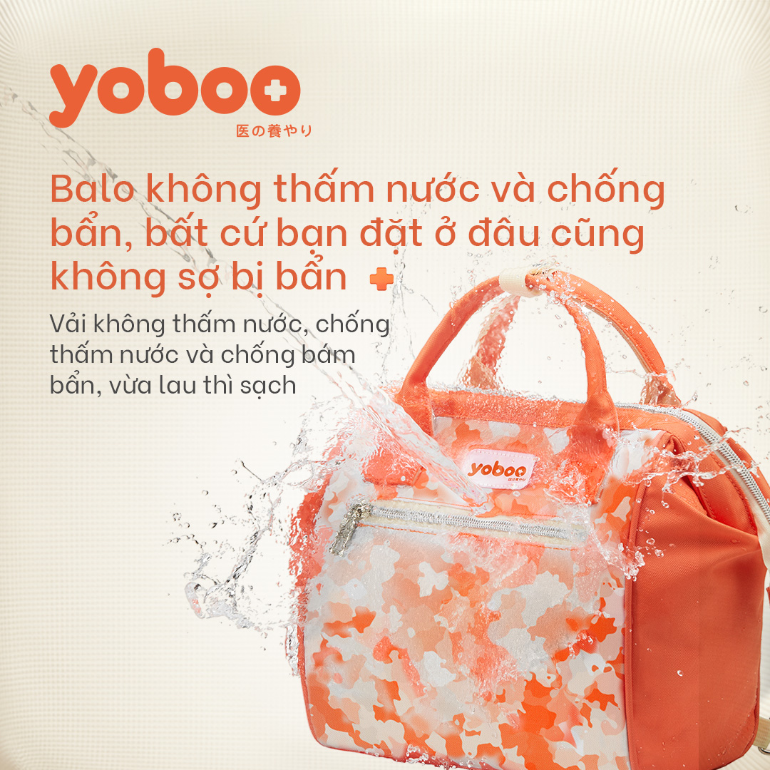 túi đựng bỉm sữa đeo chéo yoboo - chống nước - chất lượng nhật bản 4