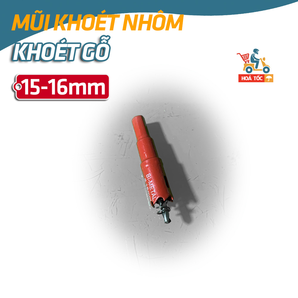 Mũi khoan khoét lỗ tròn bằng thép gỗ sắt nhôm15mm 16mm