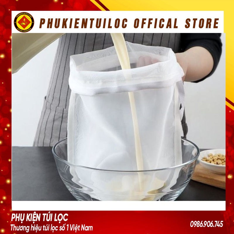 Túi lọc đa năng lọc sữa hạt, lọc thực phẩm siêu mịn nhiều kích thước - Phukientuiloc.com