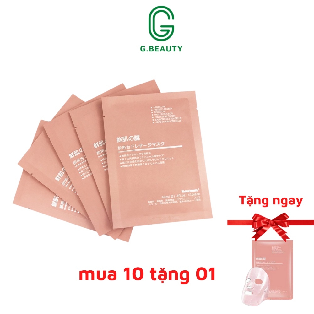 Mặt nạ nhau thai cừu hộp 50 miếng tế bào gốc dưỡng da, cấp ẩm mọi loại da