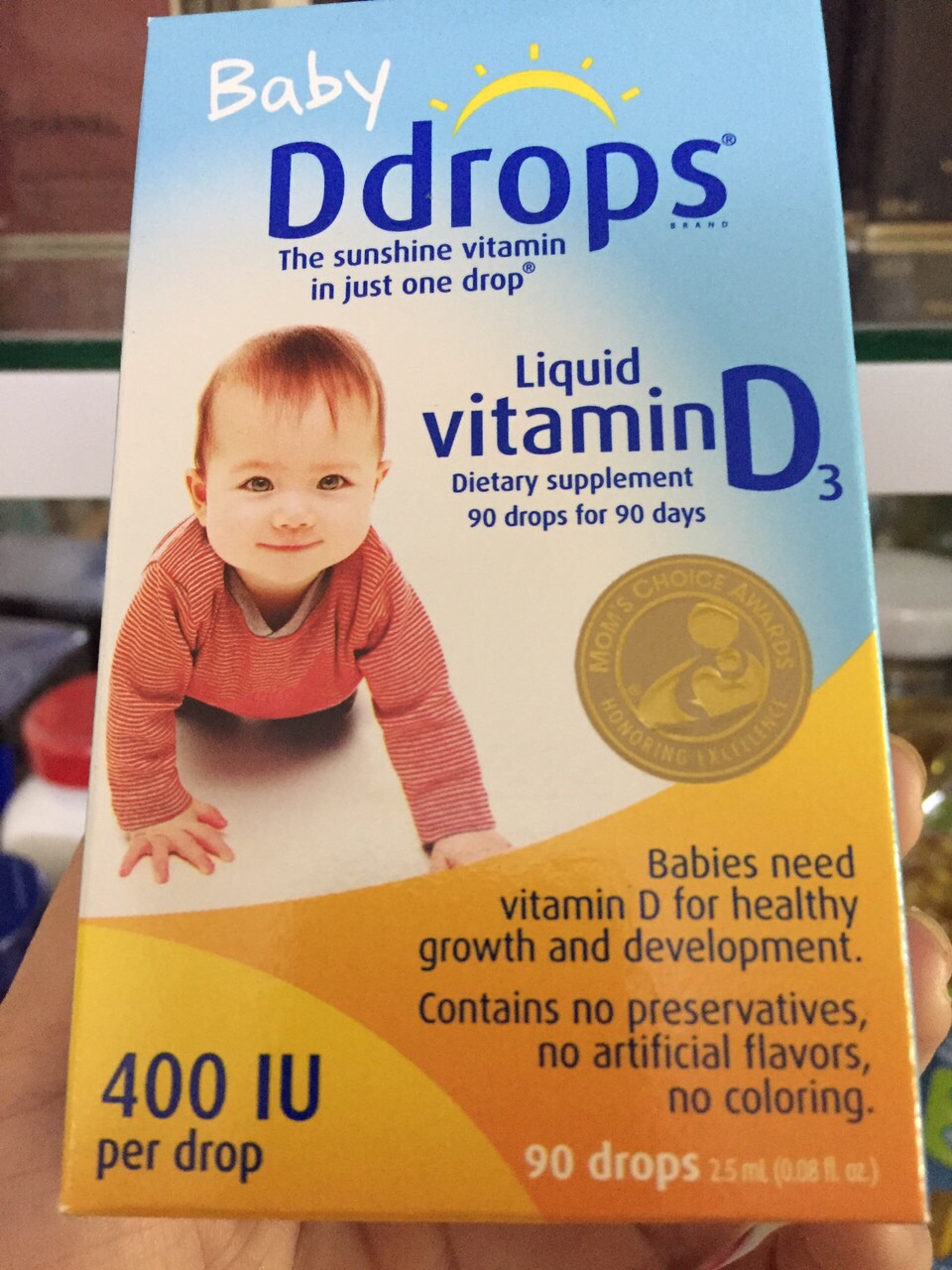 [HCM]Baby Ddrop Vitamin D3 của Mỹ 400 IU