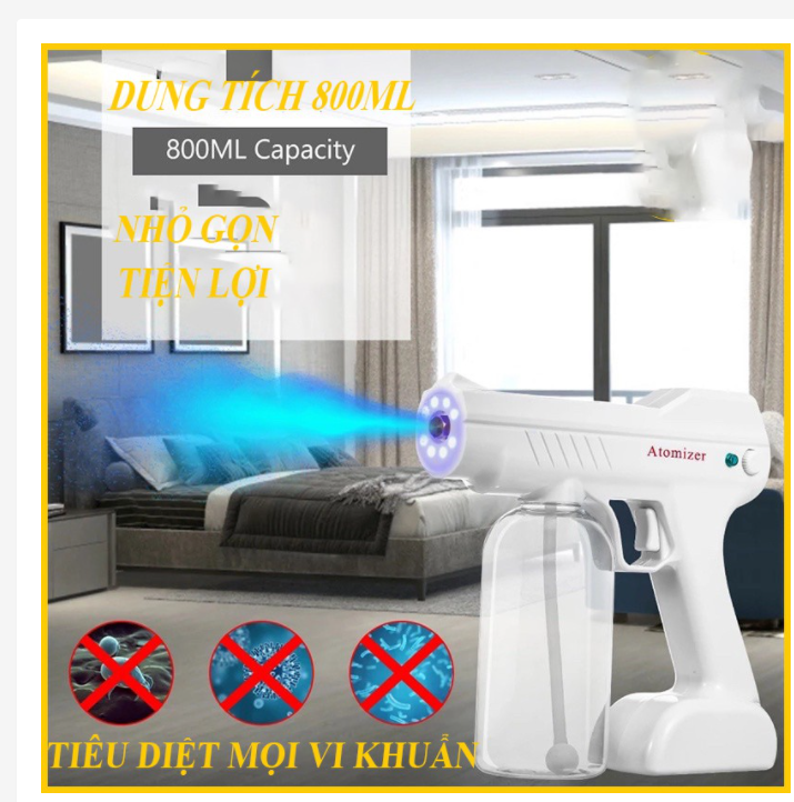 Máy Phun Xịt Khử Khuẩn Diệt Khuẩn Không Dây Chống Vi Khuẩn Virut Dung Tích 800MLMáy Phun Diệt KhuẩnMáy Phun Khử Khuẩn Cầm Tay Súng xịt khuẩn súng khử khuẩn khử trùng nano xịt diệt khuẩn xịt khử khuẩn