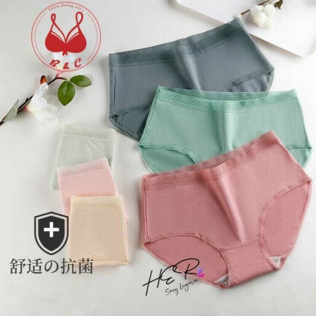 Combo 5 quần lót cottong cạp lưới siêu cao cấp có đủ sz: 45kg đến 60kg