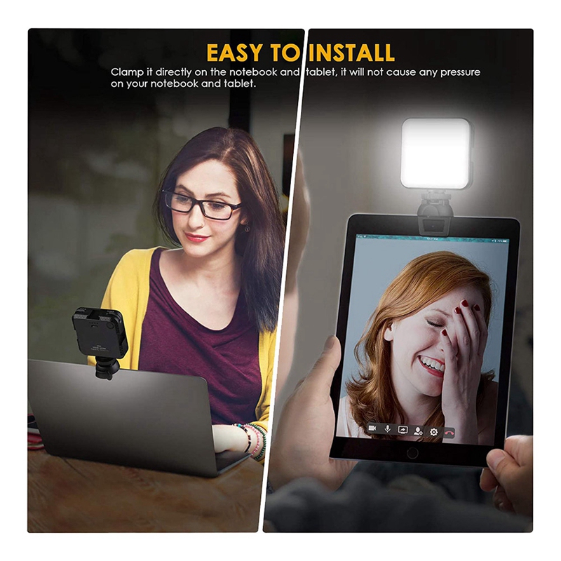 Video Conference Lighting Kit, Laptop Light with Clip and Tripod, Webcam Lighting Laptop Ring Light for Zoom Meetings 7