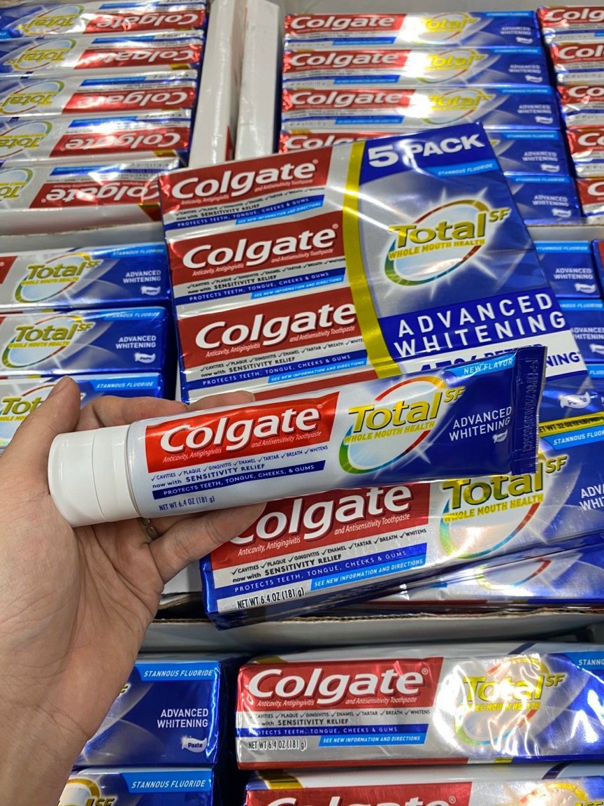 Kem Đánh Trắng Răng Colgate Total Advanced Whitening 170g Chuẩn USA