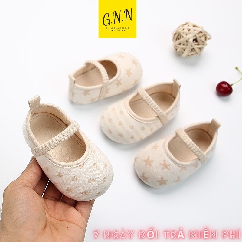 Giày tập đi cho bé 0 -18 tháng hoạ tiết dễ thương chất cotton tự nhiên 100% mềm nhẹ an toàn tuyệt đối cho da của bé yêu