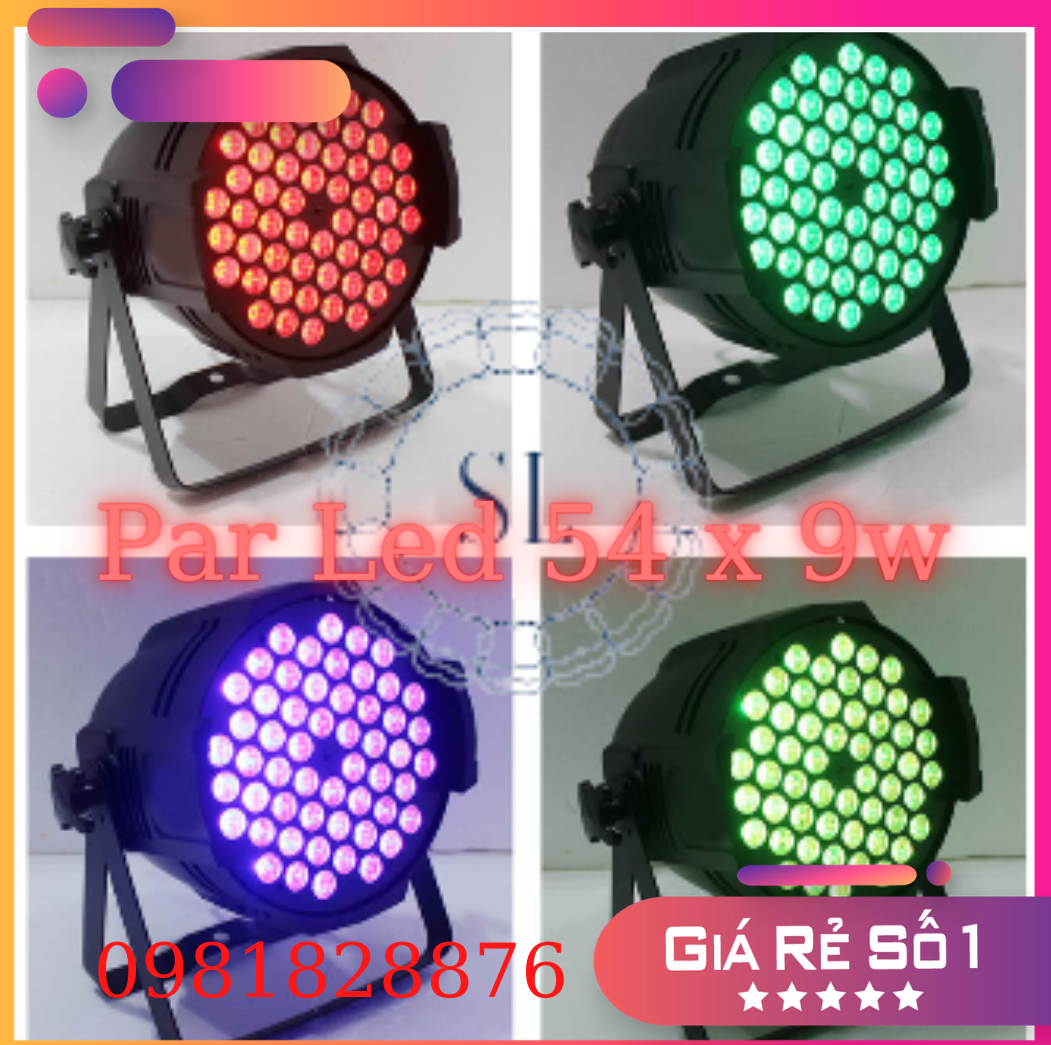 Đèn Par Led 54 bóng x 9W Full Color, Đèn Sân Khấu, Đèn Trang Trí