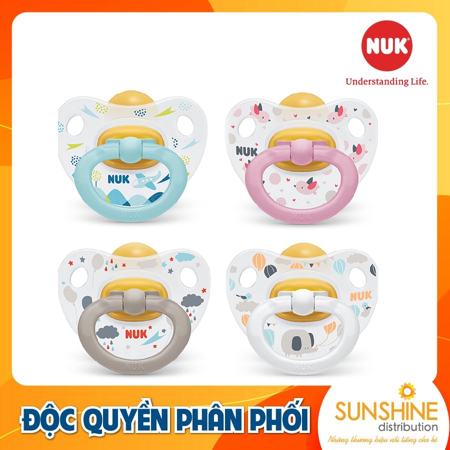BỘ 2 TI GIẢ NUK CLASSIC CAO SU HAPPYKIDS 6-18M
