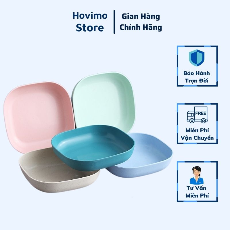 Sét 8 đĩa ăn lúa mạch đa năng tiện lợi dễ dàng lau chùi Gia Dụng Plus PVN14237