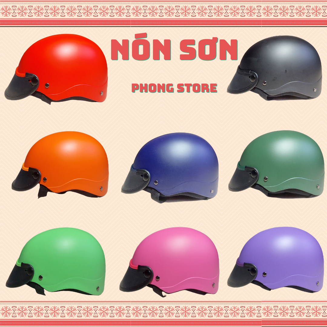 Nón bảo hiểm Nón sơn Mũ bảo hiểm Nửa đầu