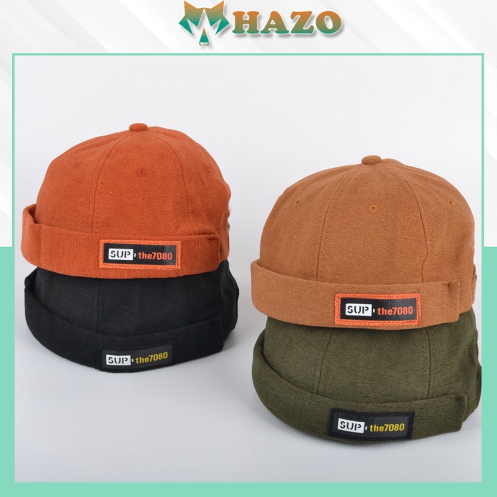 Mũ tròn miki hat không vành cao cấp thêu chữ sup the 7080 p493 phong cách hiphop ulzzang - hazo