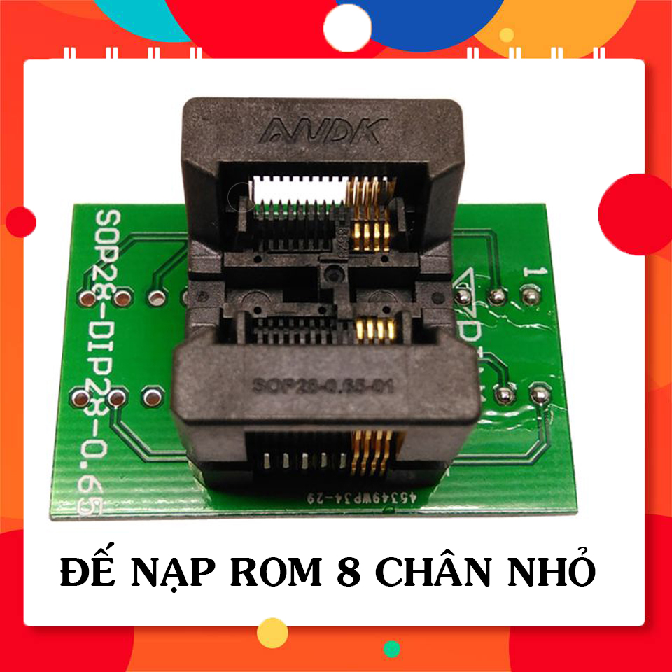 Đế nạp Rom dán 8 chân nhỏ - Đế chuyển  Bios 8 chân nhỏ