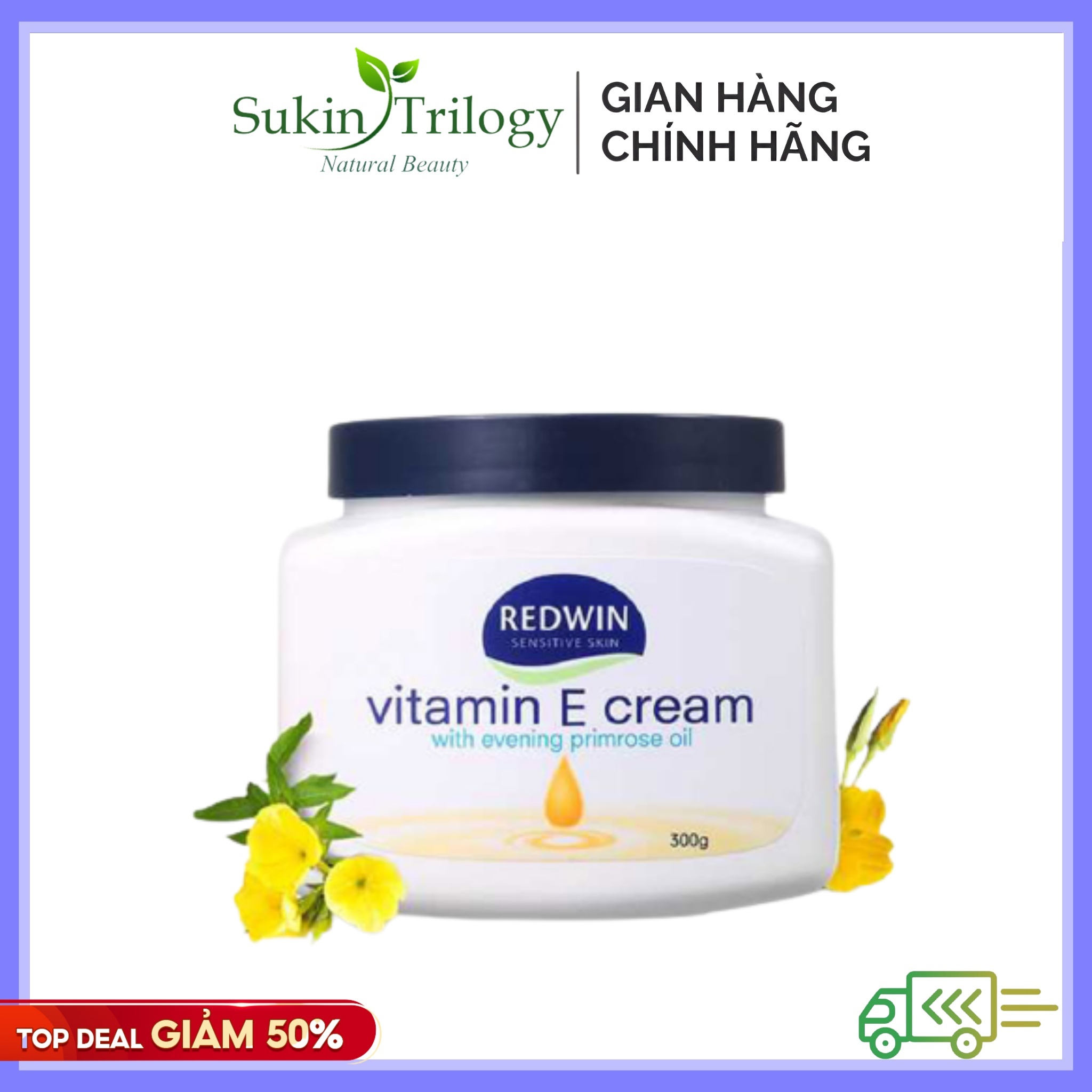 Kem dưỡng da mềm mịn redwin vitamin e cream 300g