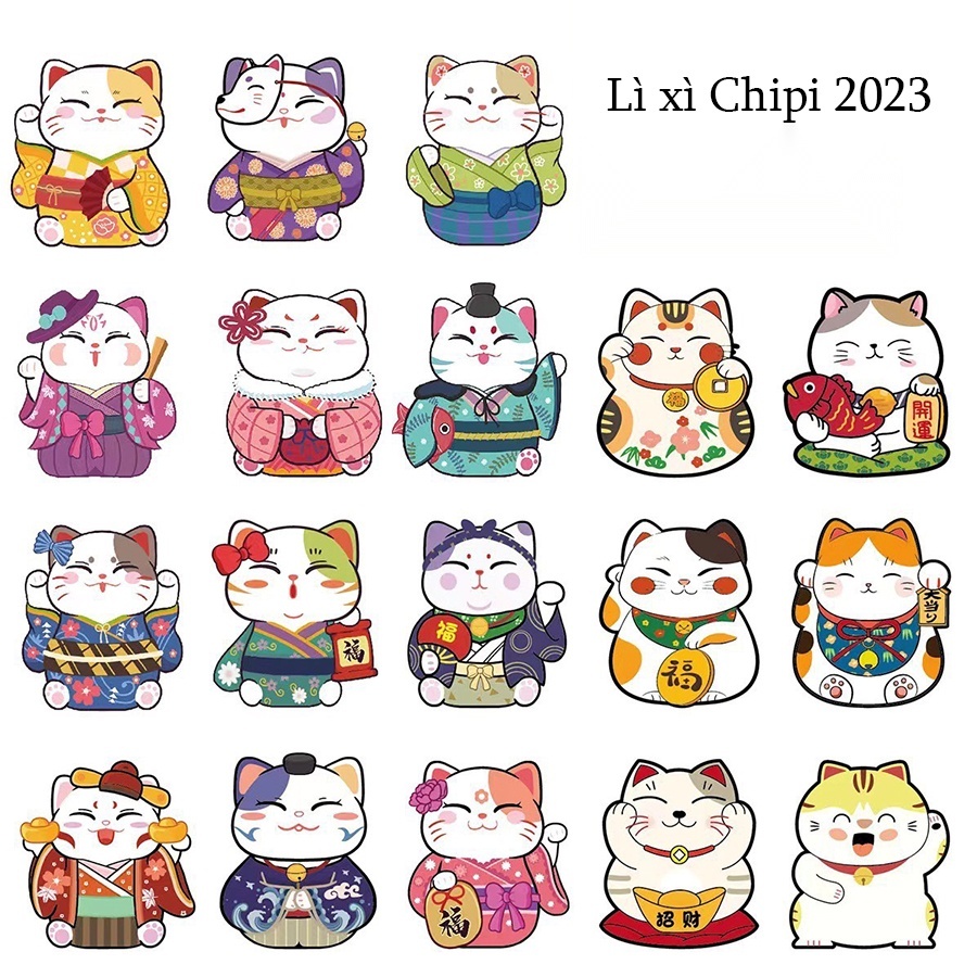 Lì xì Chipi mẫu mới Sankid 2023, bao lì xì tết hoạt hình dễ thương