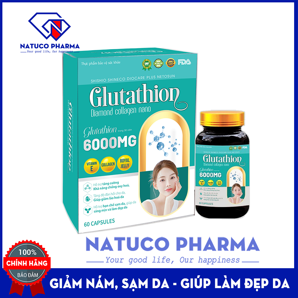 Viên uống trắng da Glutathion NMN retinol 6000 - Giảm nám sạm da, làm đẹp da, tăng nội tiết tố nữ hi