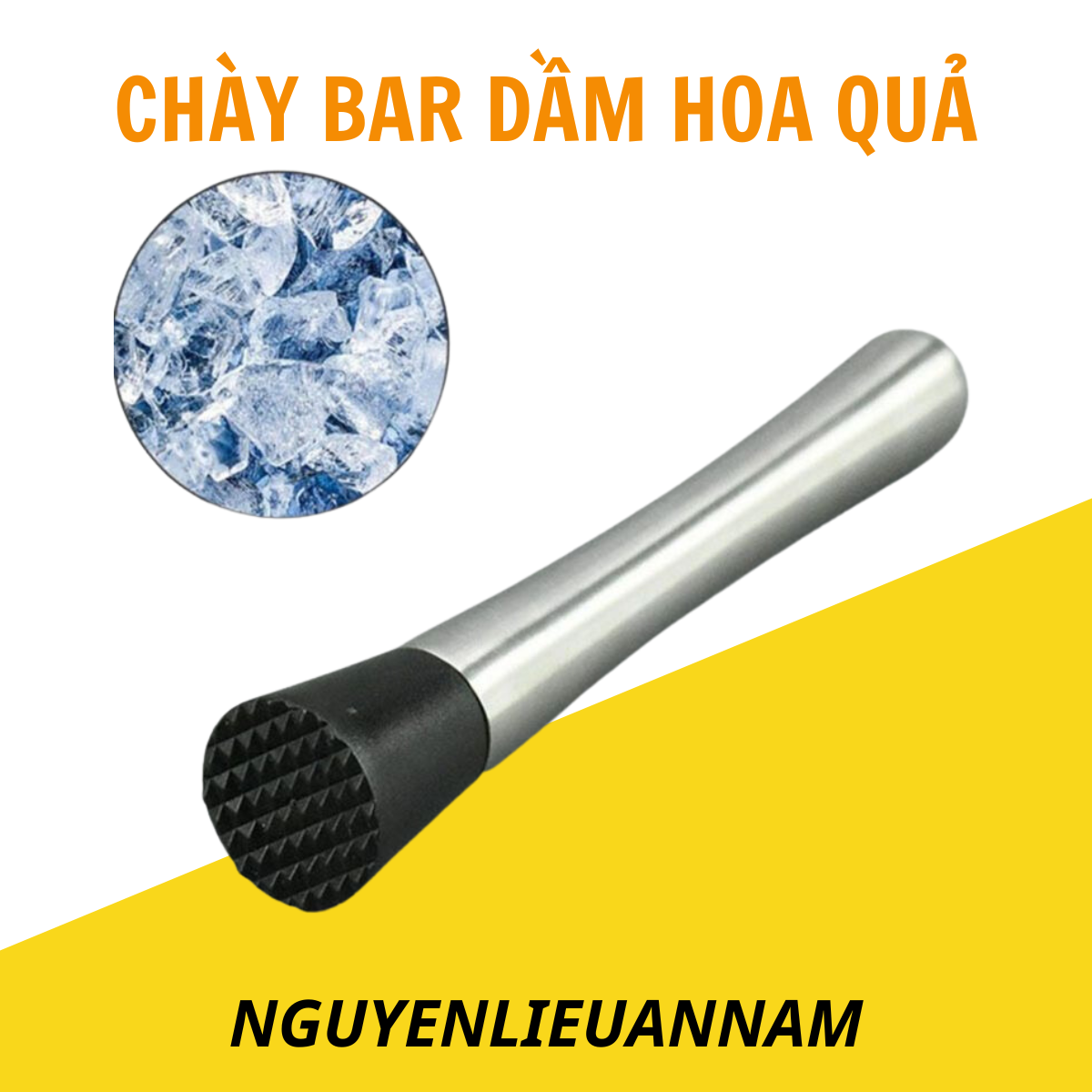 Chày dầm bar pha chế Inox 20cm- hàng cao cấp