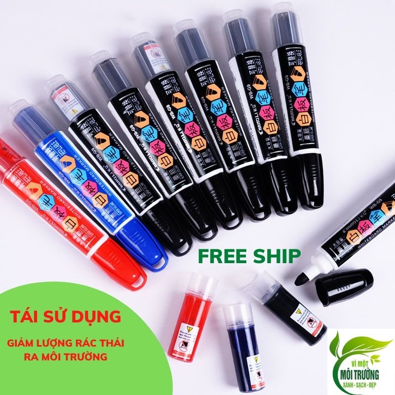 Hộp 12 bút bảng trắng vb-b1 ống mực lớn 7ml vtlshop