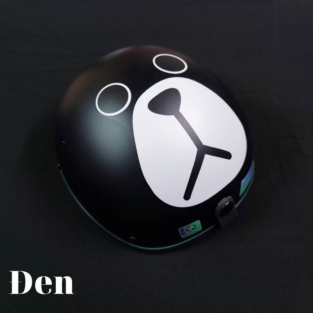 Mũ bảo hiểm nửa đầu in hình Gấu Brown nhiều màu cute,mũ bảo hiểm thời trang có kèm kính