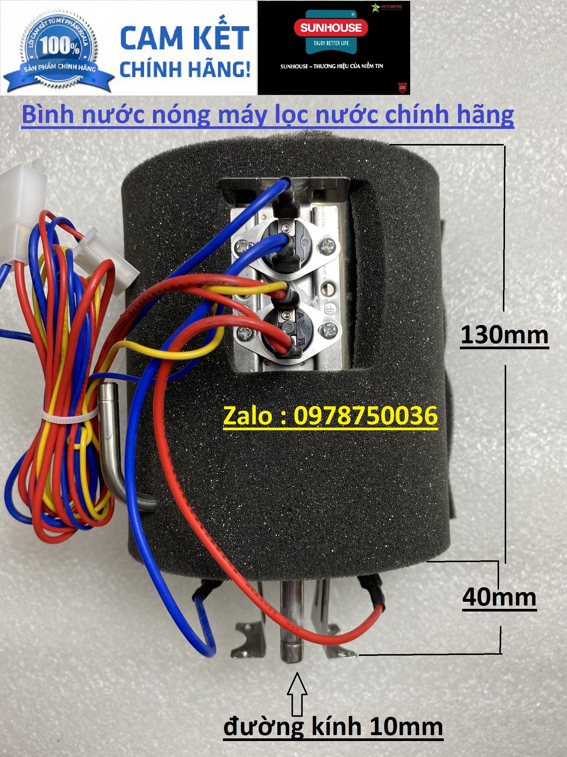 Chính hãng - bình nóng máy lọc nước r.o sunhouse cao cấp shr76210ck , 76211 .bao gồm bình nóng , bảo ôn , hai rơle ngắt lạnh và báo cạn .