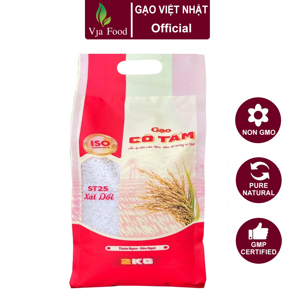 Gạo st25 cô tấm hữu cơ - gạo sinh thái ruộng rươi, tôm - túi 2kg