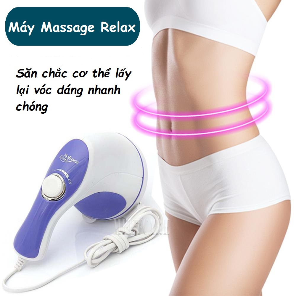 [HCM][Bảo Hành 12 Tháng] Máy Massage Cầm Tay Đánh Tan Mỡ Bụng Máy Massage Cầm Tay 5 Đầu Relax & Spin Tone Giảm Mỡ Bụng Hiệu Quả