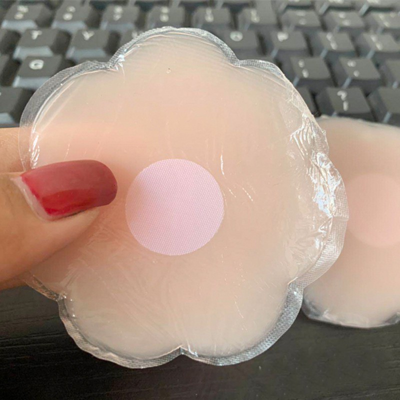 Miếng dán ngực ti silicone hình bông hoa sử dụng nhiều lần siêu dính tàn hình
