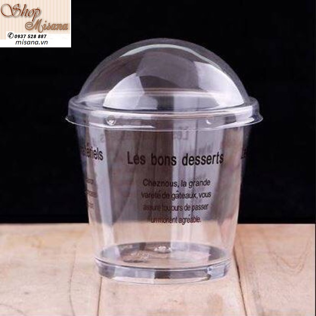 Bộ 20 ly nhựa nắp bầu Tiramisu chữ lesbon