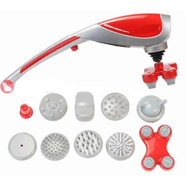Máy massage cầm tay, máy mát xa cầm tay lưng cổ vai hồng ngoại 10 đầu, máy massage cầm tay 10 đầu king massager cao cấp bảo hành 12 tháng